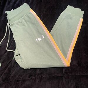 Fila Women's Sage Joggers with Yellow and Pink Accents